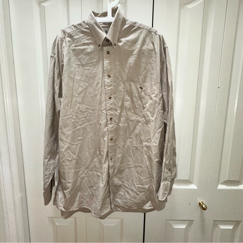 Arrow Men's Light Beige Casual Button-Down Shirt